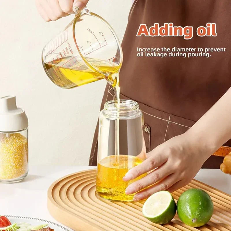 2 in 1 Pour Spray Sprayer Kitchen Fryer Air Spray Oil Dispenser Bottle for Olive Oil Cooking Frying BBQ Camping Large Capacity