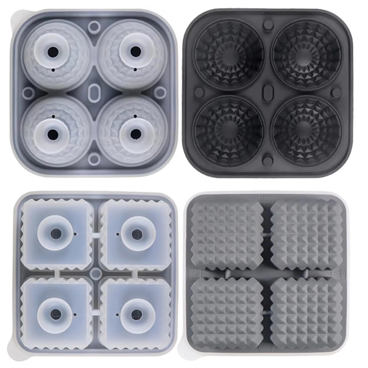 5.6cm Large Silicone Ice Ball Mold 3D Sphere Ice Cube Maker Death Star Ice Mold for Whiskey Bourbon Cola Drinks